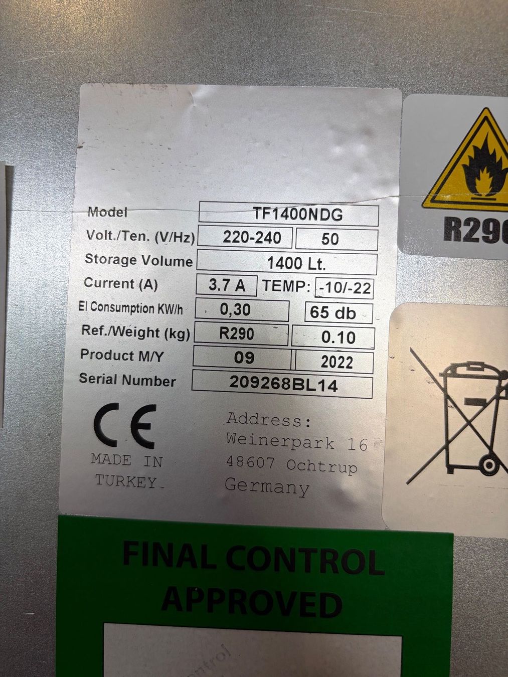 Ggm Gastro Gefrierschrank: Tiefkühler 1400L – Gebraucht aus Bettlach von NeueZelgMueller2017 2
