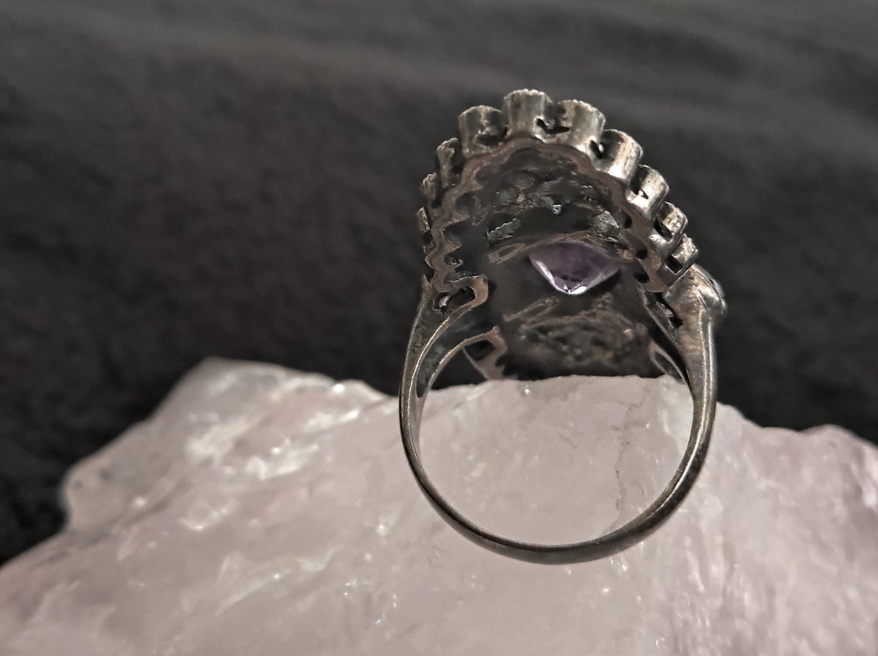 Anelli: Ring Silber 925 mit lila Stein – Usato da Istighofen venduto da Ringparadies 2