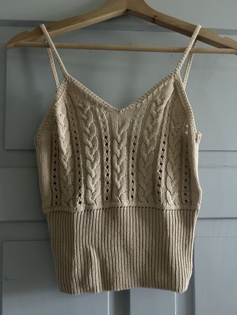 Tally Weijl Top gestrickt beige Grösse XS 
