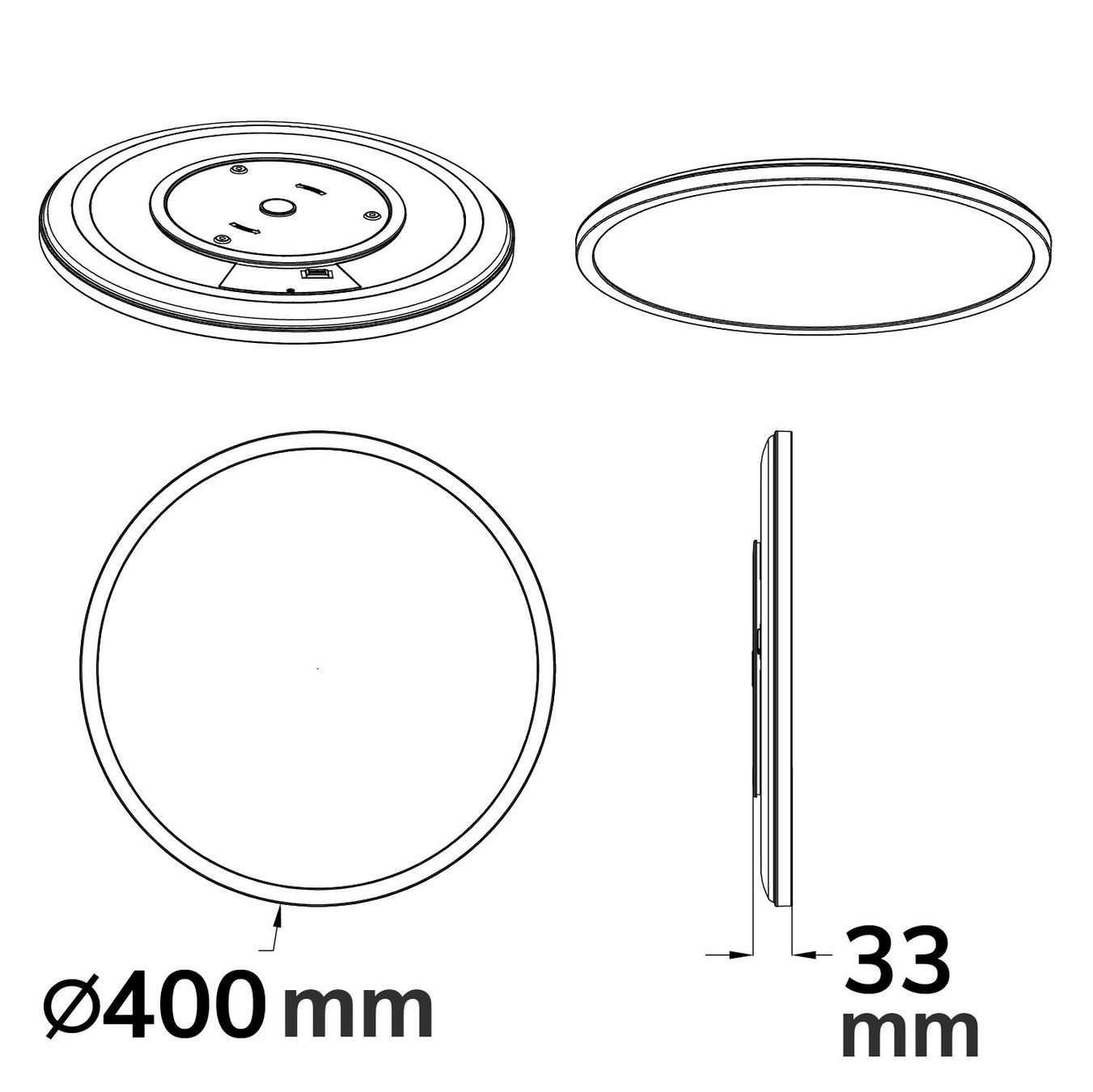 Lampadari & plafoniere: LED Deckenleuchte, CCT, IP44, 40 cm Ø – Nuovo (secondo la descrizione) da Kreuzlingen venduto da Smart-Light 2