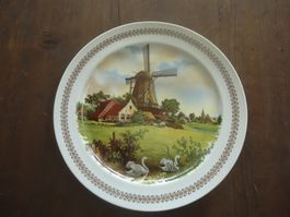 Assiette murale décorative Royal Schwabap Hollande moulin