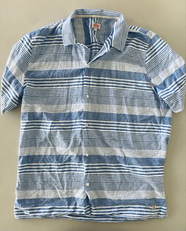 Armor-Lux Herrenhemd Blau/Weiss gestreift 3XL