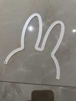 Hasenohren Miffy Deko Metall Weiss Wanddeko Ostern Neuwertig