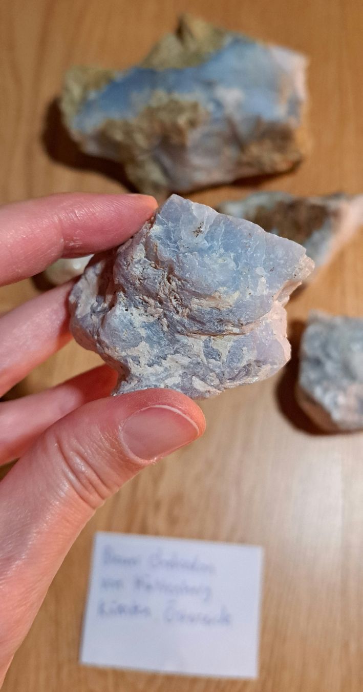 Minerali & Pietre curative: Blaue Chalcedone aus Österreich – Nuovo (secondo la descrizione) da Richterswil venduto da Viorella 2