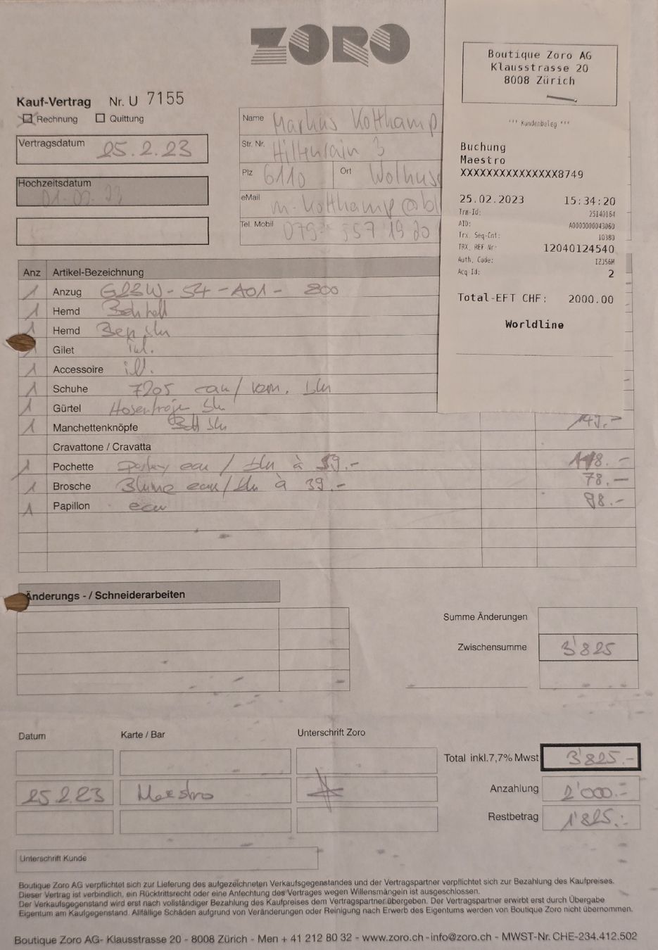Completi: Eleganter Hochzeitsanzug, Grösse 48 – Usato da Willisau venduto da Lachesis77 1