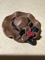 Vintage, Hut für Käuferlilade, 3,5 cm Durchmesser 
