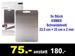 🔴  Schneidebrett 5x Stück ESMEE 23.5 cm × 33 cm x 2 mm/446B