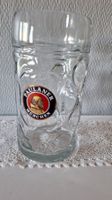 Glas Bierkrug , Maas "Paulaner München" 1 Liter