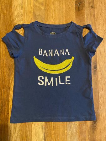 Mädchen tShirt BANANA SMILE, 110/116cm, 100% Baumwolle