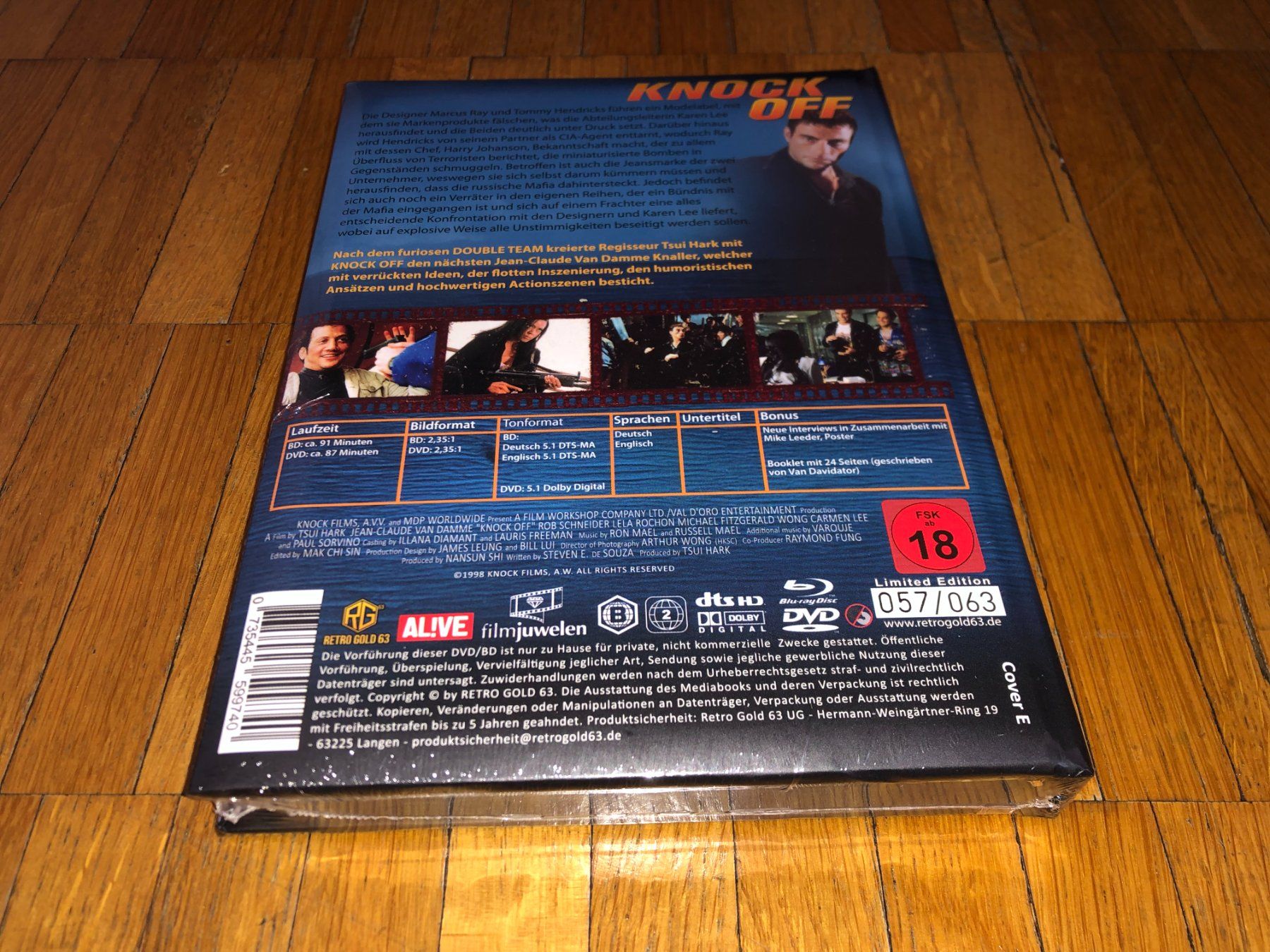 Tutti i DVDs: Knock Off - MEDIABOOK - WATTIERT - E - UNCUT – Nuovo e nell'imballaggio originale da Basel venduto da havsok 1