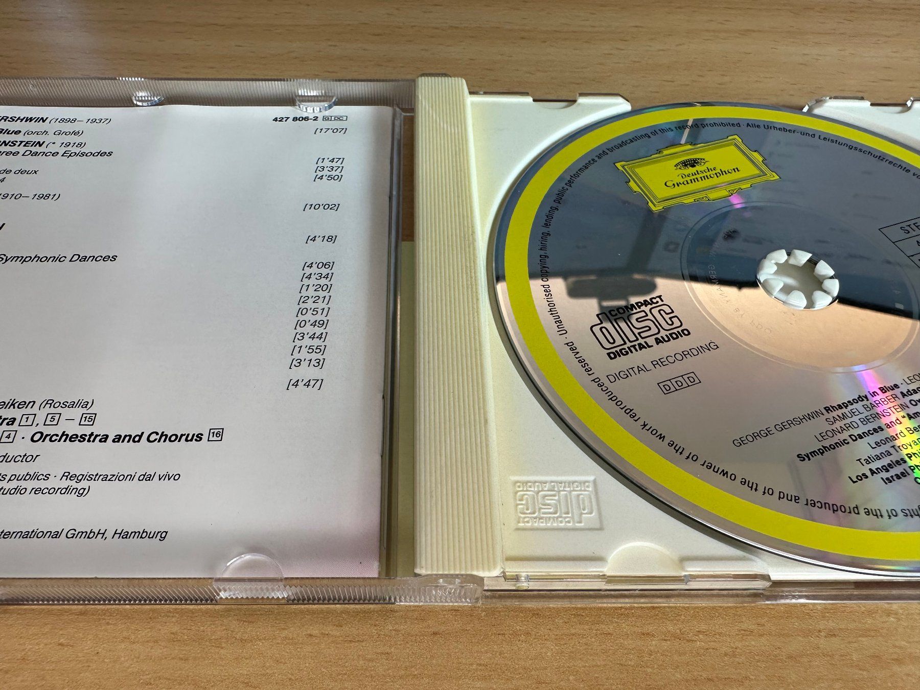 CD: Bernstein Conducts Gershwin Barber Bernstein – Usato da Rikon im Tösstal venduto da Alpenmutz 2