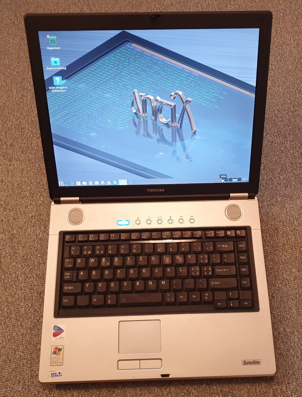 Toshiba Notebook: Toshiba Satelite A80-163, Antix Linux – Usato da Winterthur venduto da E-Frosch
