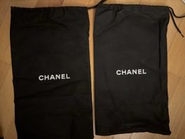 2 Chanel schwarze Staubbeutel Stofftaschen neu
