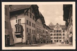 Aarau, Strasse Rathausgasse mit Geschäf