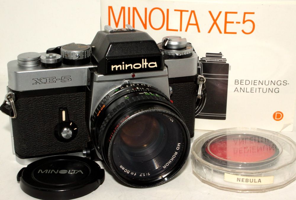 Minolta XE5 Avec Objectif MC Rokkor 50mm F/1.7 Argentique Occasion