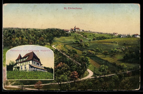Cartes postales: St. Chrischona, Ortsansicht mit Ferienhe – D'occasion à Berlin par bartko-reher
