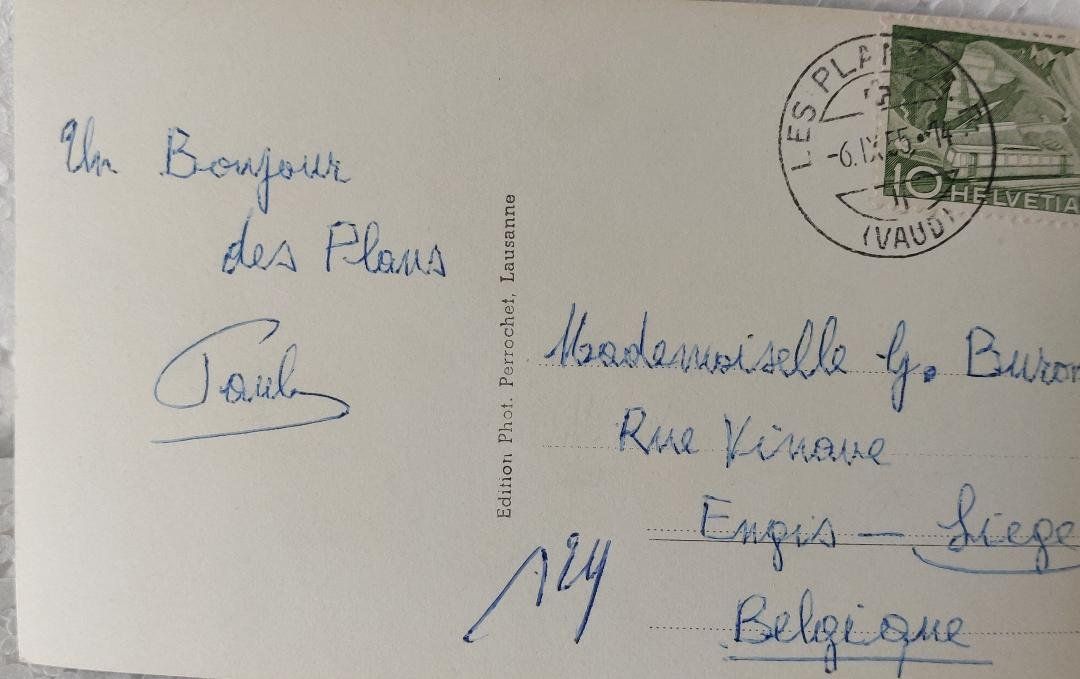 Cartoline postali: LES   PLANS  s. BEX  -  1955 – Usato da Delémont venduto da Domdom1 1
