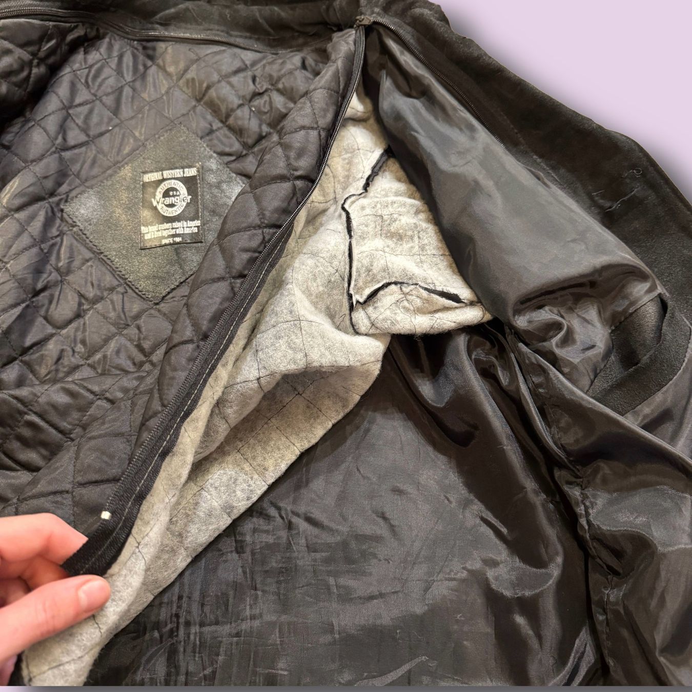 Giacche: Vintage Wrangler Lederjacke – Usato da Dornach venduto da cue_b2gl 3