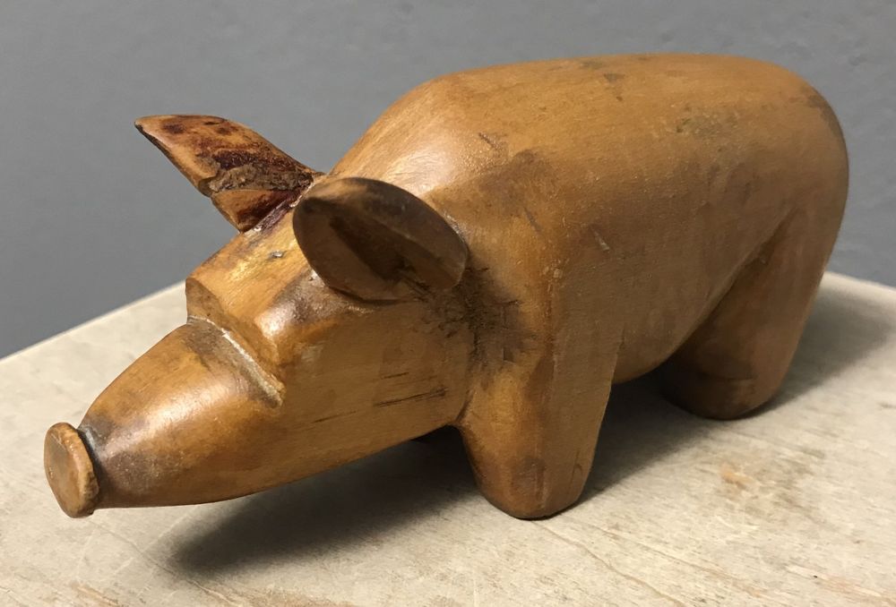 Holz Tier geschnitzt Schwein Sau Säuli antik | Kaufen auf Ricardo