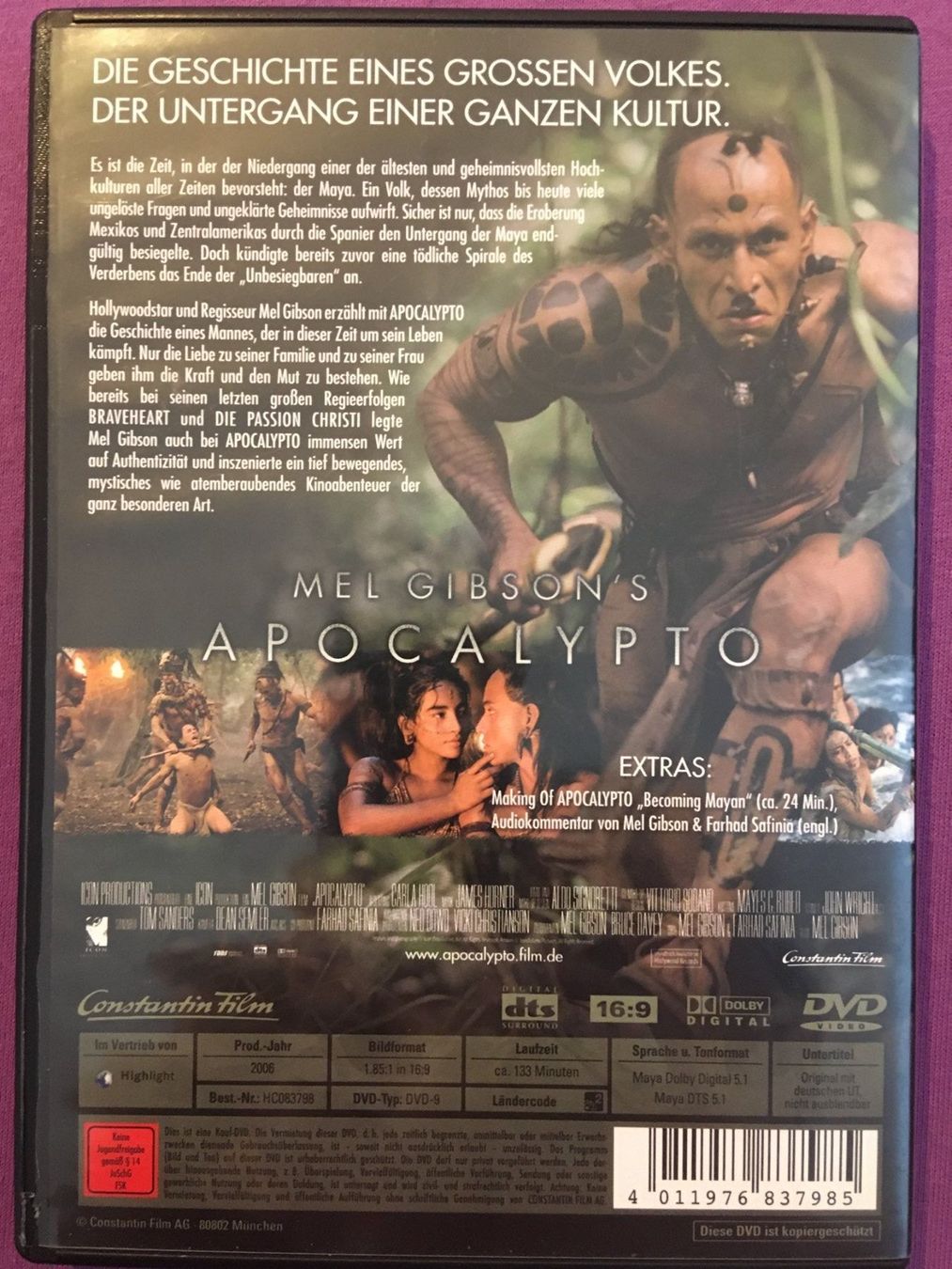 Tutti i DVDs: APOCALYPTO - Maya/deutsche Untertitel  (DVD) – Usato da Stans venduto da canberra04 1