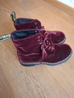 Dr. Martens Pascal Velvet Stiefel Bordeaux Grösse 40