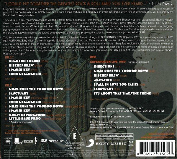 CD: Davis Miles: Bitches Brew 2CD/DVD 40th Anniversary Deluxe Ed – Nuovo e nell'imballaggio originale da Steinhausen venduto da Vilivinili 1
