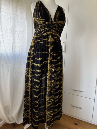 Roberto Cavalli Maxikleid Gr.46 Schwarz/Gold Top Zustand!