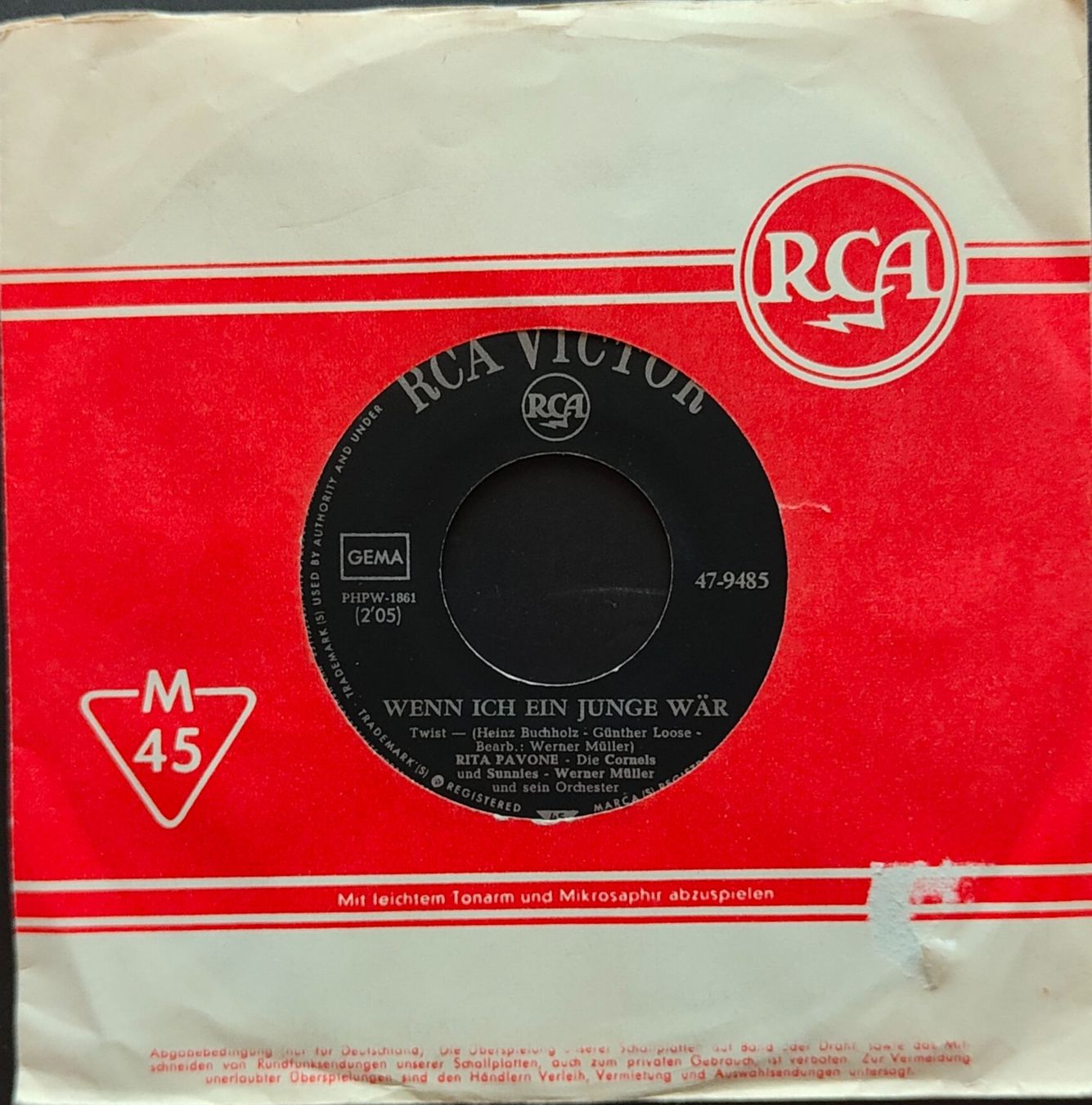 Schallplatten: Vinyl-Single Rita Pavone - Wenn ich ein Junge wär – Gebraucht aus Langenthal von Modo39