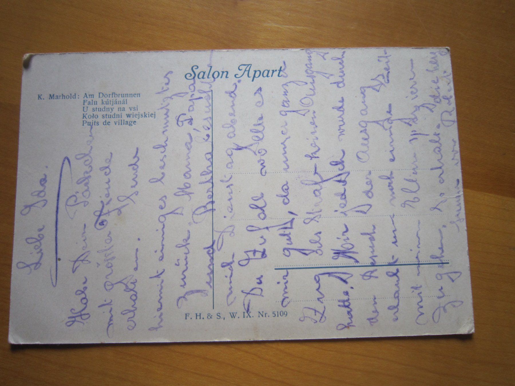 Cartoline postali: No 17 Postkarte am Dorfbrunne- – Usato da Gordola venduto da Polentaefung 1