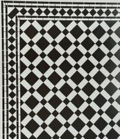 Bodenbelag schwarz weiss A3 England
