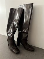 H&M Boots, size 40, brown, 9cm heel, 53cm tall