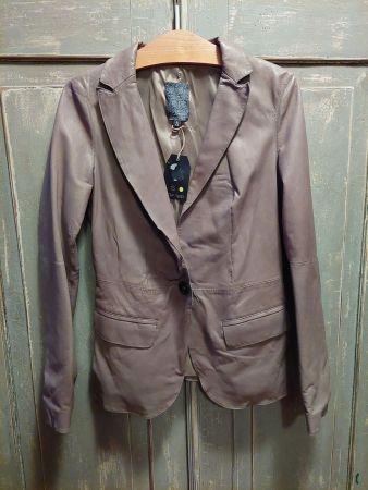 Brogden - Lederjacke - beige - S
