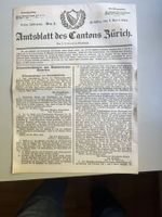 Amtsblatt des Kantons Zürich vom 1. April 1834