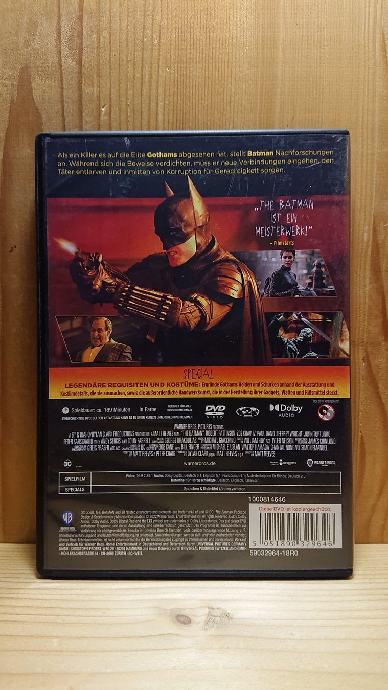 Alle DVDs: THE BATMAN DVD mit Robert Pattinson – Gebraucht aus Wilderswil von Exebub 1