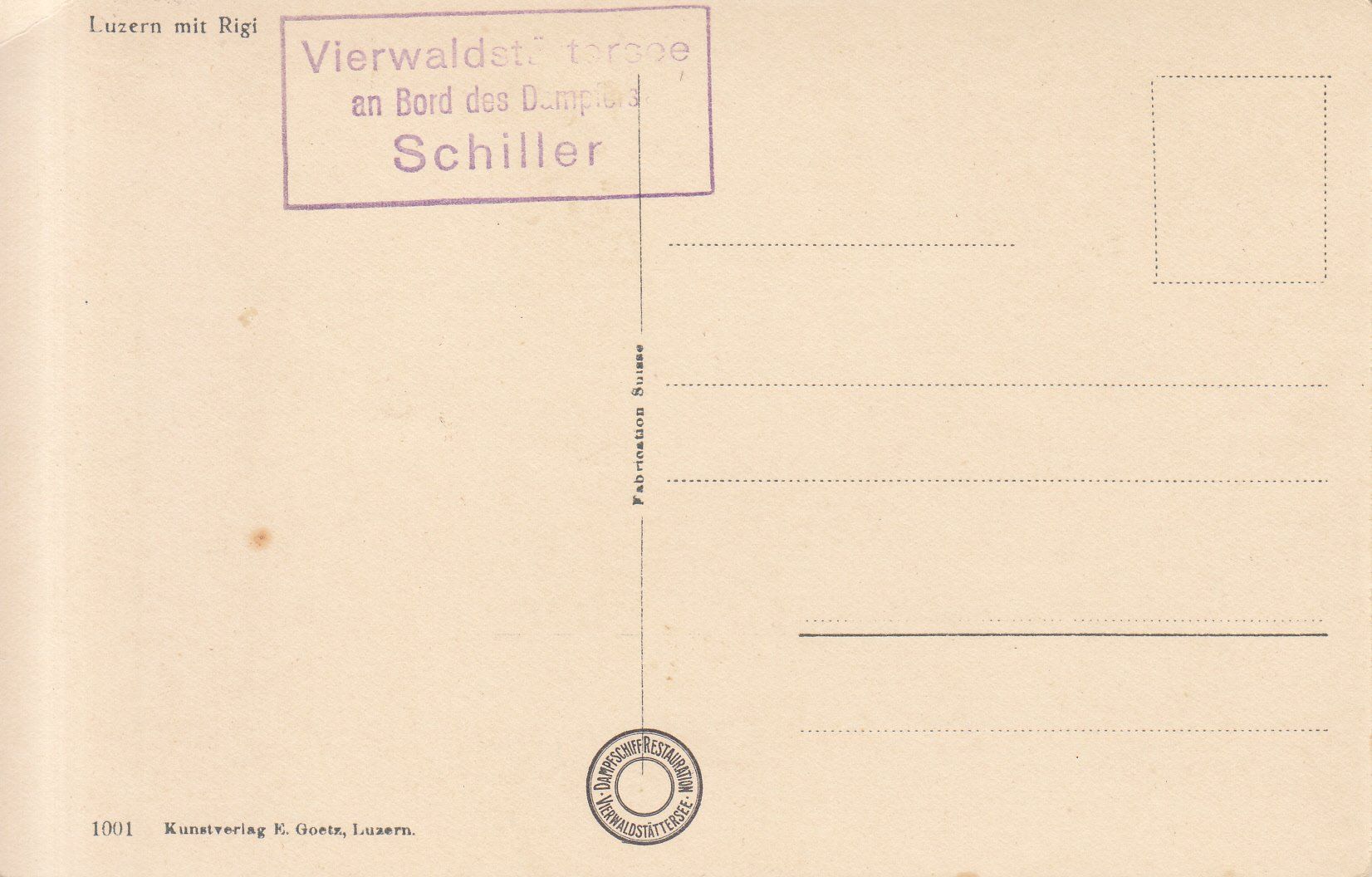 Cartoline postali: Luzern mit Rigi, ca. 1940 – Usato da Bürglen TG venduto da StampGraf 1