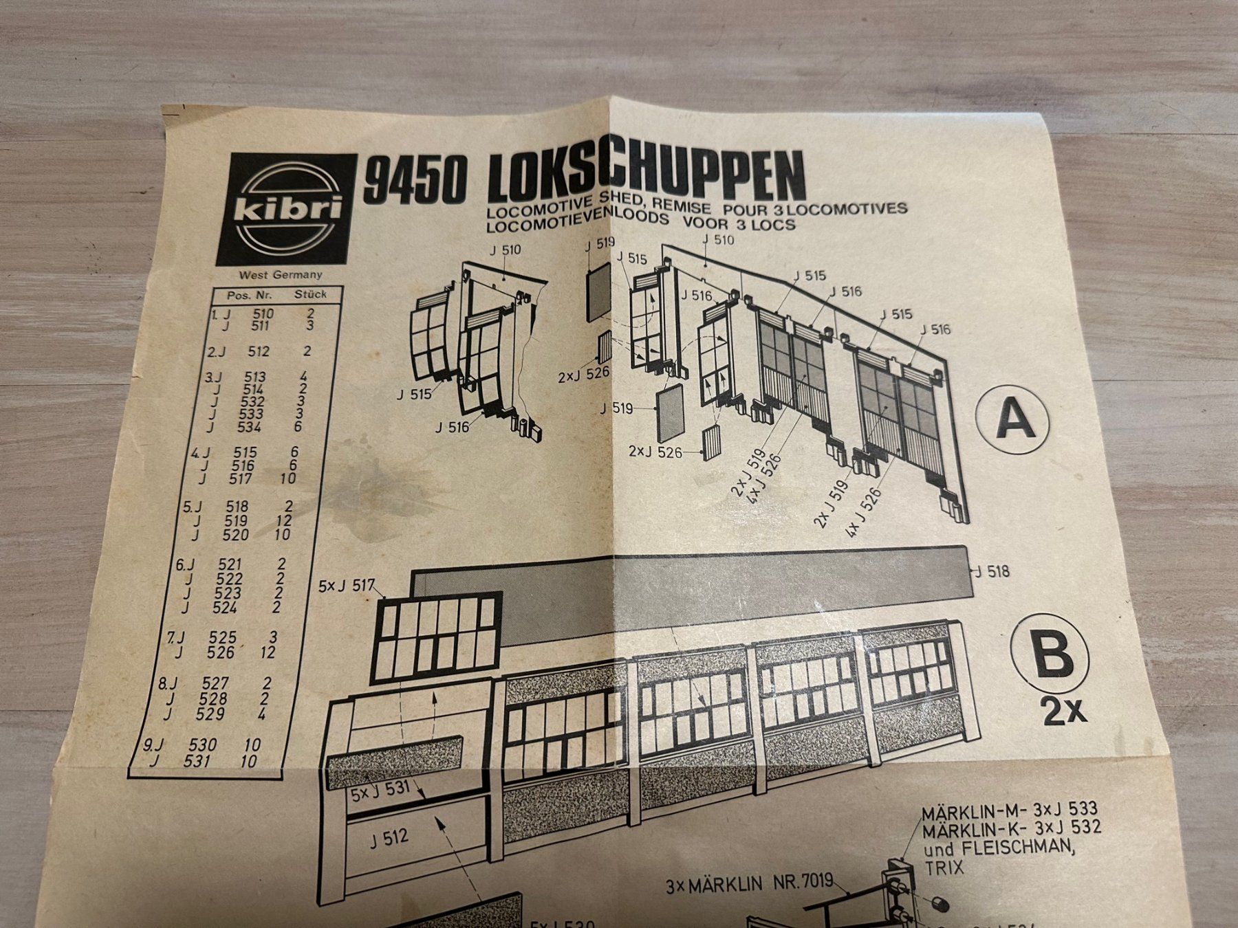Kibri Modellini di ferrovie: alter Lokplan Kibri- Lokschuppen – Usato da Bolligen venduto da Astrophysiker06 1