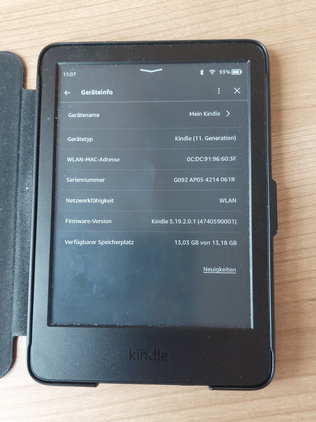 Amazon Tablettes PC: Kindle E-Reader 11. Generation – D'occasion à Trogen par Pollux8 2
