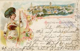 Frauenfeld   TG  mit Trachtenfrau        um 1900