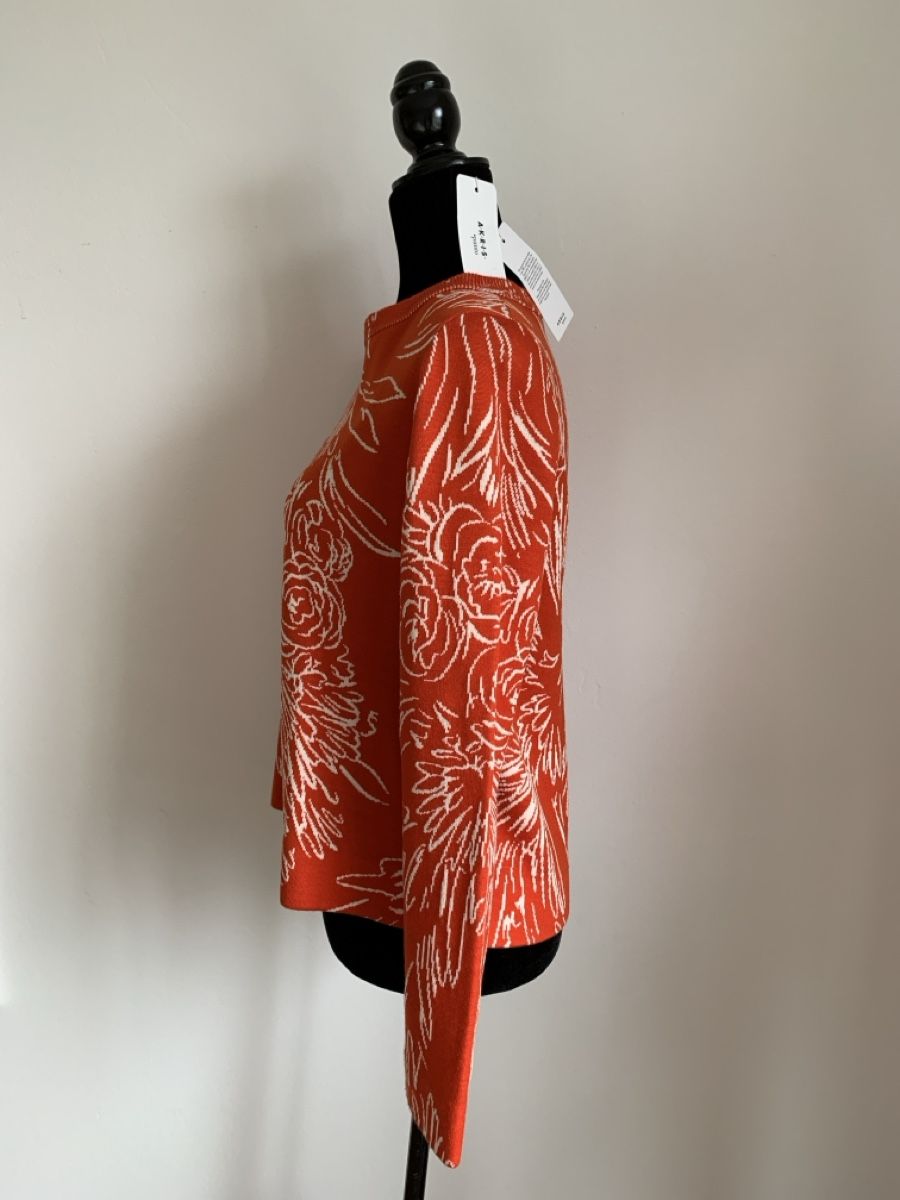 Akris Maglioni & Felpe: AKRIS: OVP/Exklusiv gemusterter Pullover, 36, Etikette 695.0 – Nuovo e nell'imballaggio originale da Luzern venduto da paulablue 3