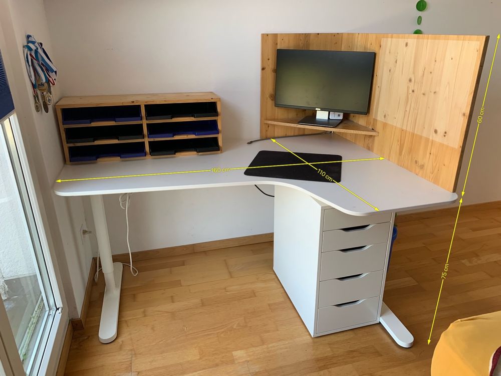 Bürokombination aus Pult, Ablagefächern, Schubladenkorpus (Gebraucht ...