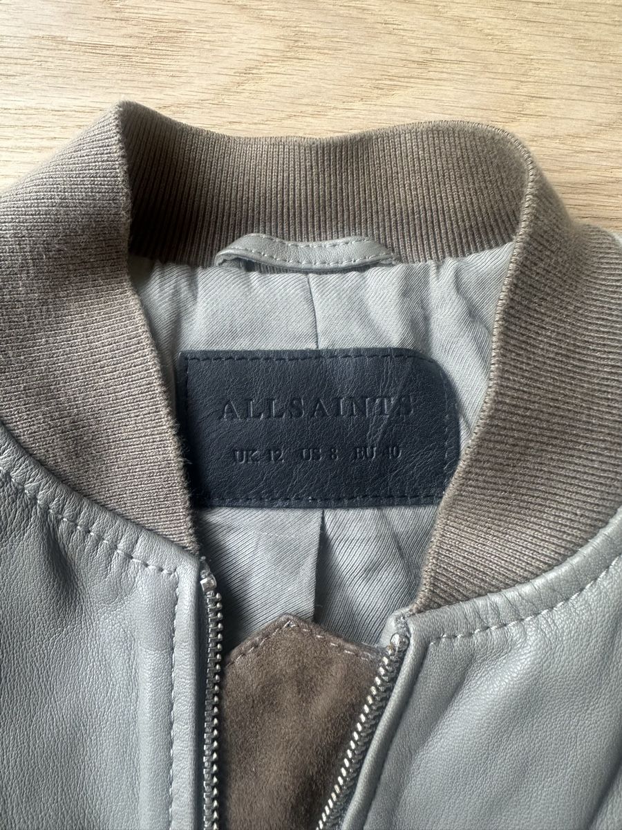 Allsaints Jacken: ALLSAINTS olive green leather bomber jacket EU40 – Gebraucht aus St. Niklausen LU von lau_259n 2