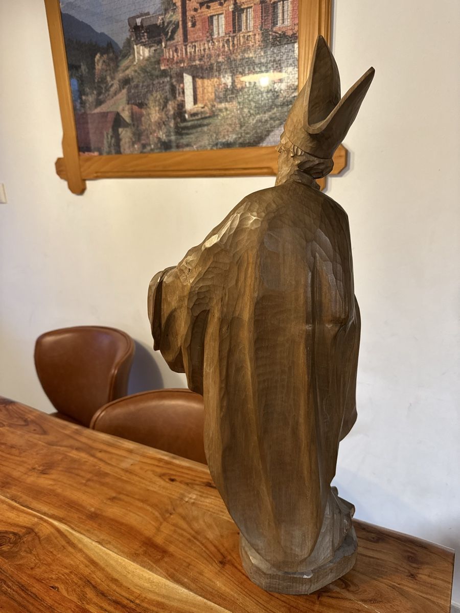 Skulpturen & Statuen: Hl. Ulrich mit Fisch holzfigur statue – Gebraucht aus Morges von SevArt 2