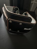 Dip-Gürtel Body Solid aus Leder mit Kette schwarz