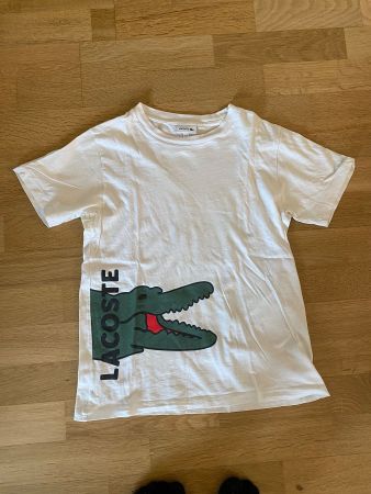 Lacoste Jungs Gr. 14 164 Shirt T-Shirt Weiss