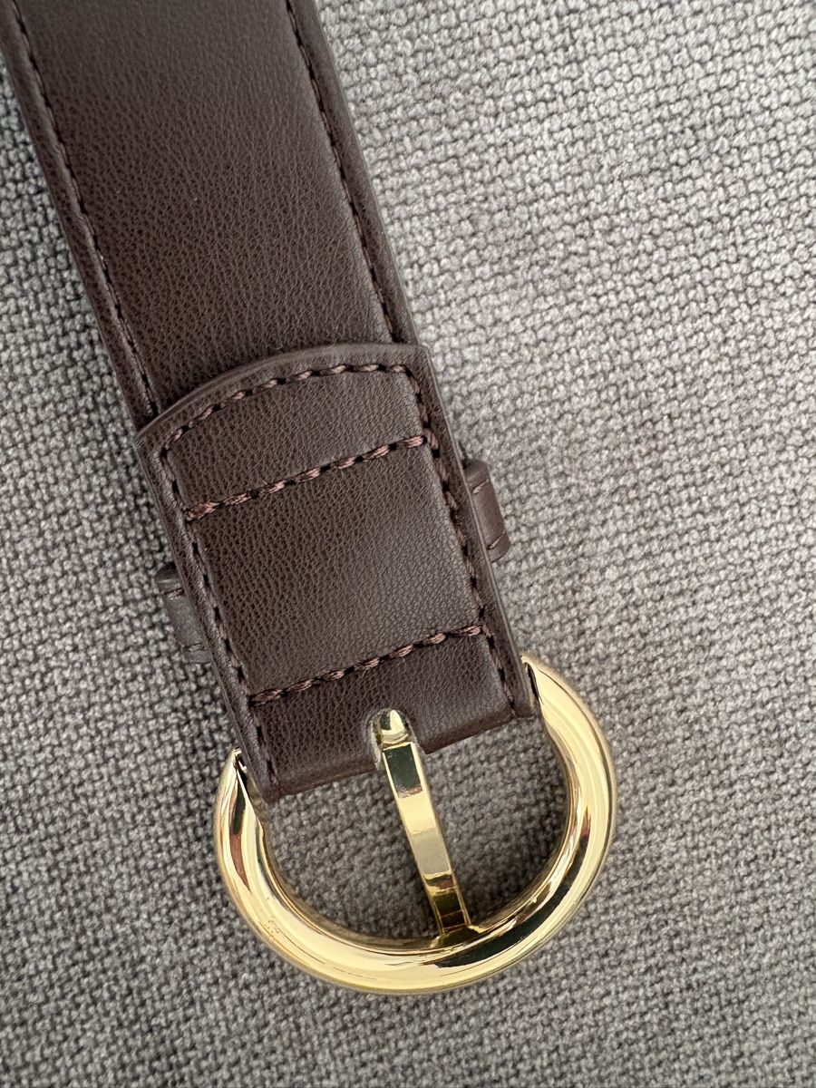 Max Mara Cinture: Gürtel Max Mara Studio braun Leder-Look – Nuovo (secondo la descrizione) da Wimmis venduto da rimnakit 3