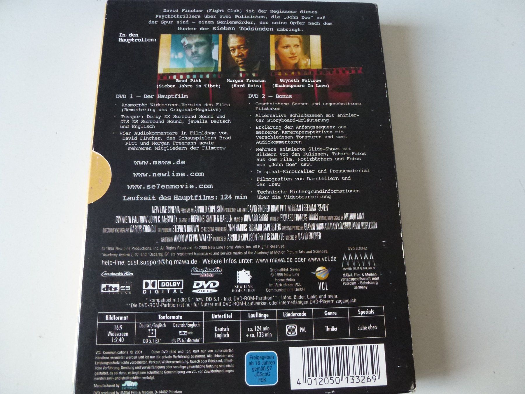 Tutti i DVDs: Sieben (Platinum Edition 2-DVDs) – Usato da Bern venduto da Frebo 1