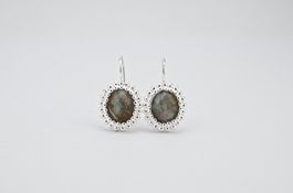 Ohrringe Silber 925 & Labradorit (13917)