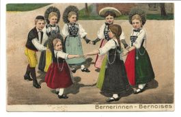 Bernerinnen - Trachten - Reigen - Tanz - Präge-Litho - 1913