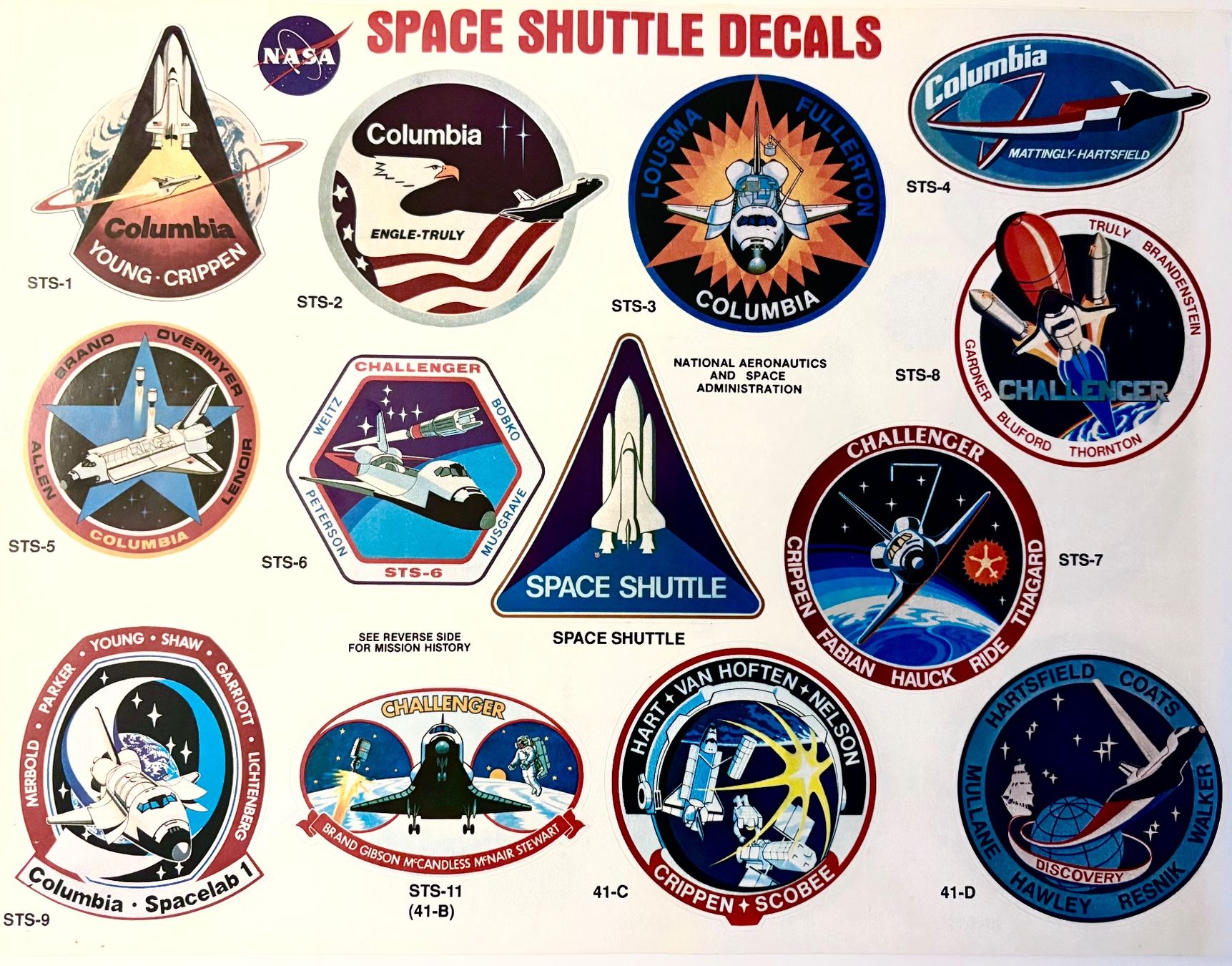 Sticker: VINTAGE, NASA, SPACE SHUTTLE, AUFKLEBER, SAMMLUNG, ORIGINAL – Usato da Dachsen venduto da Sven_Jasper 2