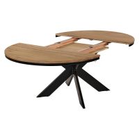 runder Auszugtisch NOTTING HILL Wildeiche Bianco 120 /160 cm